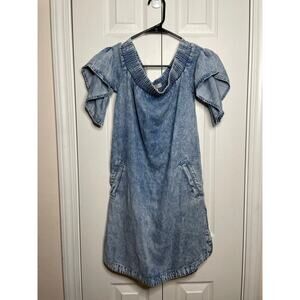 All Saints Dresses All Saints Adela Chambray Off Shoulder Dress Womens XS